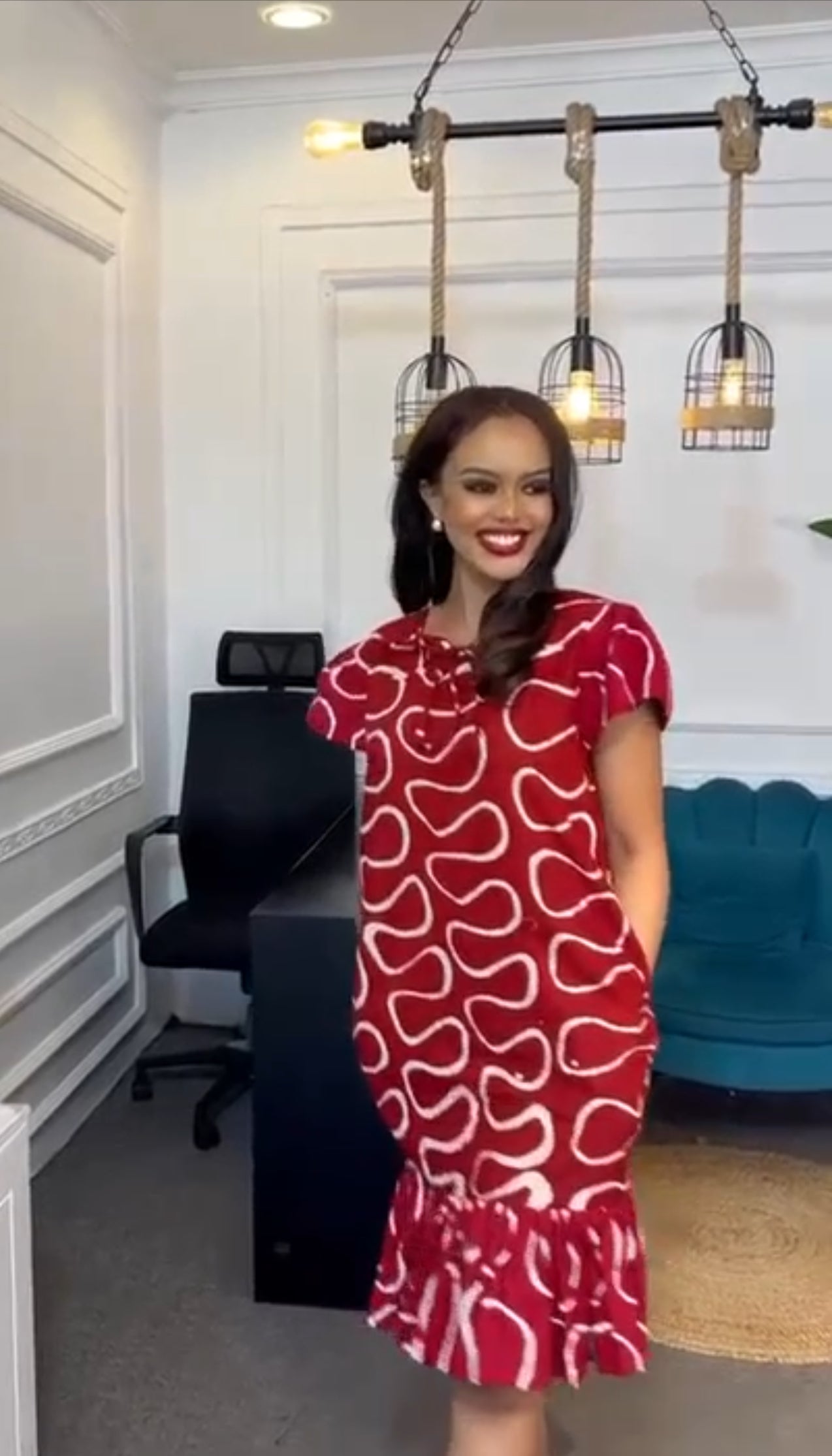 Midi-batik dress